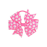 Floral Pinwheel 3" Bow with Hair Elastic