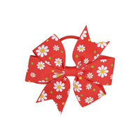 Floral Pinwheel 3" Bow with Hair Elastic