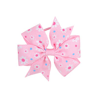 Floral Pinwheel 3" Bow with Hair Elastic