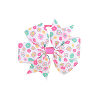 Floral Pinwheel 3" Bow with Hair Elastic