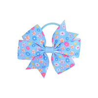 Floral Pinwheel 3" Bow with Hair Elastic