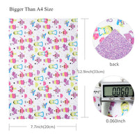 Alice with Purple Glitter Double Sided Faux Leather Sheet