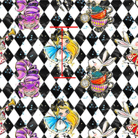 Alice on Checkers Faux Leather Sheet #5