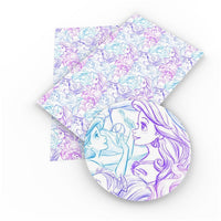 Pretty Girl Mermaid Sketch Faux Leather Sheet #12