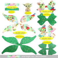 Pre Cut Christmas Baby Man Faux Leather Bow