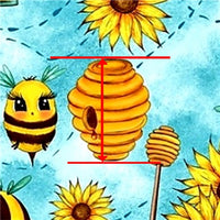 Bees On Blue Faux Leather Sheet