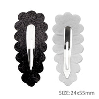 Fine Glitter Covered Snap Clips