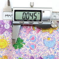 Care Bears on Chunky Glitter Faux Leather Sheet