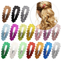 Fine Glitter Covered Snap Clips