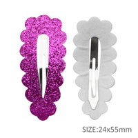 Fine Glitter Covered Snap Clips