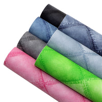 Denim Faux Leather Full Sheet Pack of 7