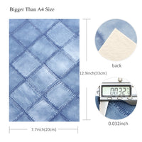 Denim Faux Leather Full Sheet Pack of 7