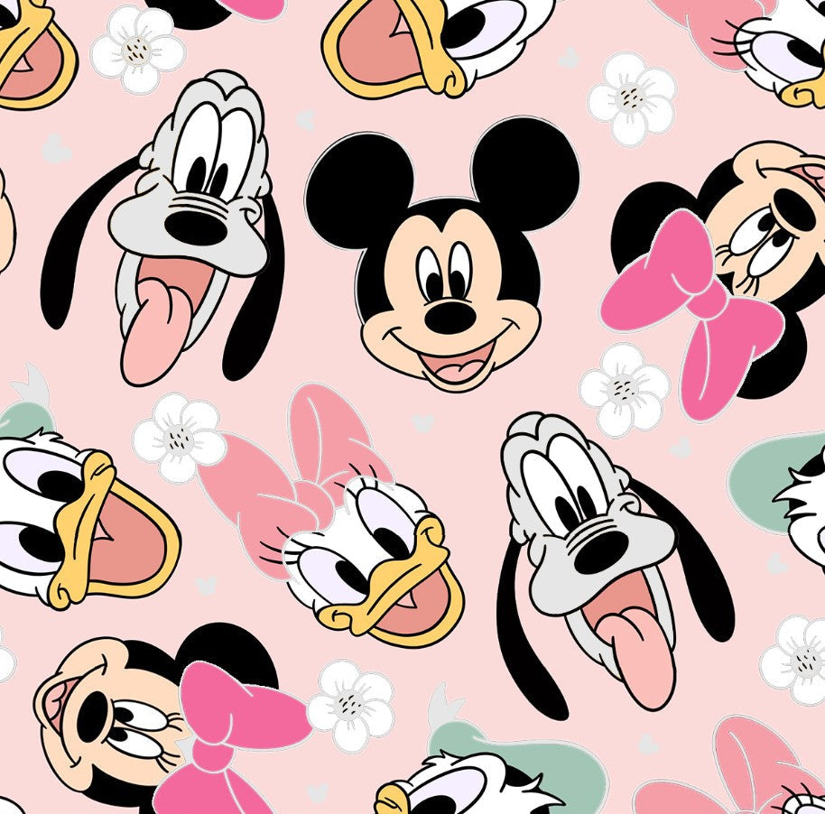 Disney Characters Gold Print Faux Leather Sheet | Dancing In Ribbon