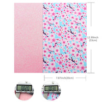Floral Cherry Blossom Faux Leather Full Sheet Pack of 5