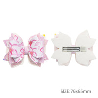 Pre Cut Floral Pink Faux Leather Bow