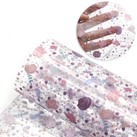 Floral Pink & Purple Buds Transparent Sheet