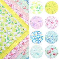 Floral Spring Faux Leather Full Sheet Pack of 8