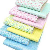 Floral Spring Faux Leather Full Sheet Pack of 8