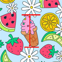 Fruit Salad Faux Leather Sheet