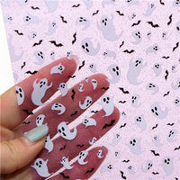 Ghosts On Pink Transparent Sheet