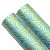 Gold Swirls Gold Print Faux Leather Sheet