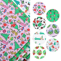 Grinch Faux Leather Full Sheet Pack of 7