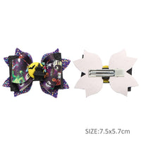 Pre Cut Halloween Jack Faux Leather Bows