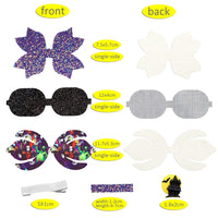 Pre Cut Halloween Jack Faux Leather Bows