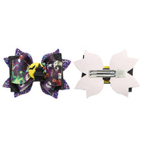 Pre Cut Halloween Jack Faux Leather Bows