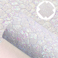 Lace Chunky Glitter Faux Leather Sheet