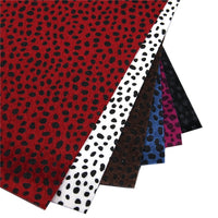 Leopard Print Furry Dark Faux Leather Full Sheet Pack of 6