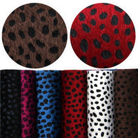 Leopard Print Furry Dark Faux Leather Full Sheet Pack of 6