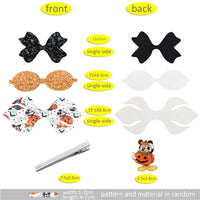 Pre Cut Mouse Halloween Faux Leather Bow