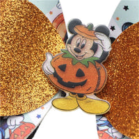 Pre Cut Mouse Halloween Faux Leather Bow