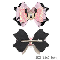 Pre Cut Mouse Pink Faux Leather Bows