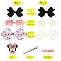 Pre Cut Mouse Pink Faux Leather Bows