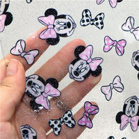 Mouse & Bows Glitter Transparent Sheet