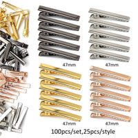 45mm Mixed Alligator Clips with Teeth (100)