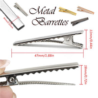 45mm Mixed Alligator Clips with Teeth (100)