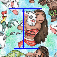 Beach Girl On Blue Ombre Faux Leather Sheet #20