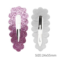 Fine Glitter Covered Snap Clips