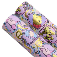 Bear Gold Print Faux Leather Sheet