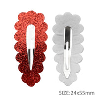 Fine Glitter Covered Snap Clips