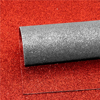Red Fine with Silver Fine Glitter Double Sided Sheet