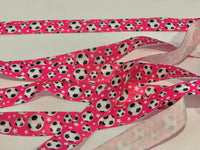 Soccer on Pink 5/8" FOE (5 Yards)