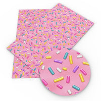 Sprinkles Bright on Pink Faux Leather Roll