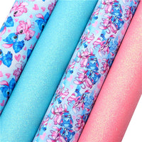 Blue Alien & Angel Faux Leather Full Sheet Pack of 4