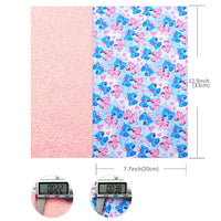 Blue Alien & Angel Faux Leather Full Sheet Pack of 4