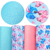 Blue Alien & Angel Faux Leather Full Sheet Pack of 4