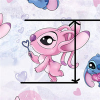 Blue Alien & Angel Love Faux Leather Sheet